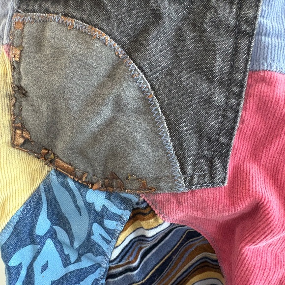 Vintage Patchwork Mary-Kate&Ashley Blue Women's Trousers - Picture 11 of 13